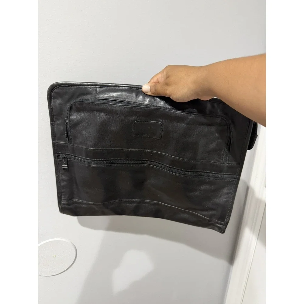 VTG Tumi Leather Laptop Insert Sleeve Document Pouch Bag Black Attache Case L